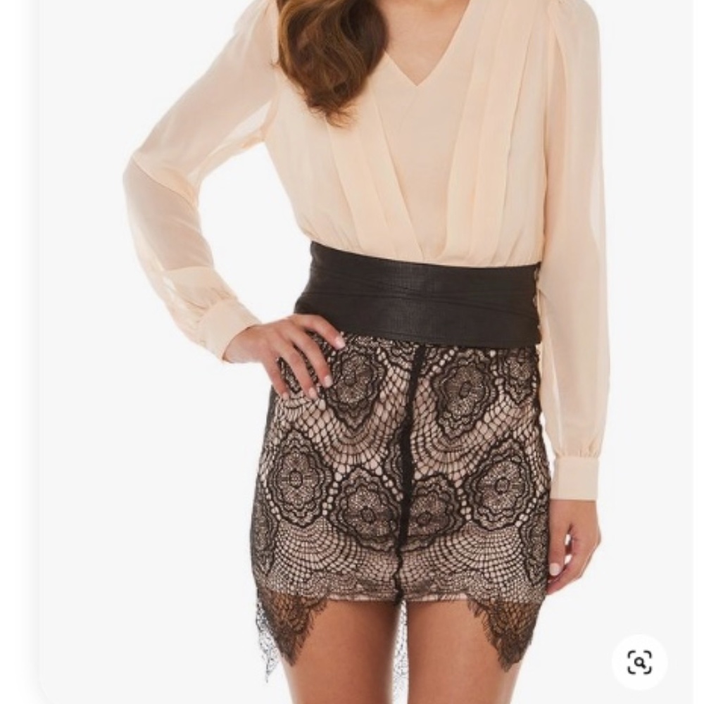 Akira Odessa Black Lace Skirt